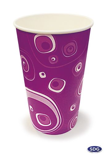 Bicchieri per bevande fredde in cartoncino di fibra vergine bipolitenato VINTAGE VIOLA